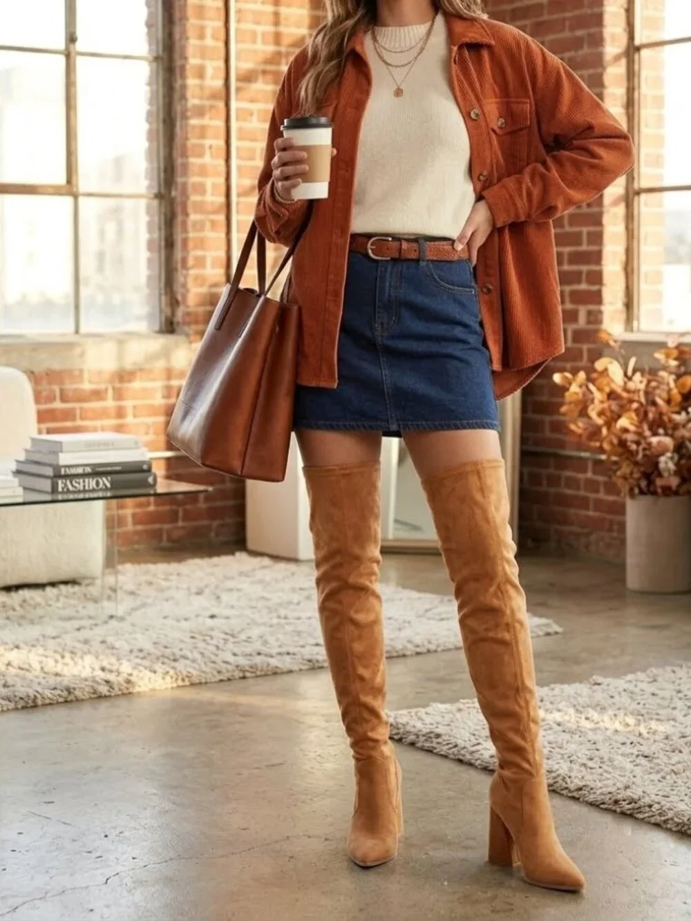 Cape Robbin Scipio Sculpted Block Heel Faux-suede Over-the-knee Boots